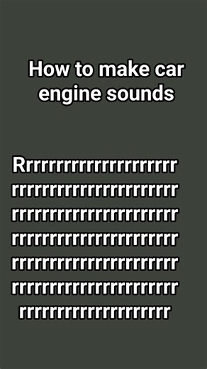 how to make car engine sounds