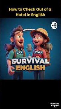 How to Check Out of a Hotel in English│ Exact Phrases Step by Step │ Survival English Shorts (A2–B1)