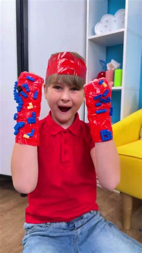 Tape Clean-Up Hack! ✨🧹 Pick Up Tiny Toys Fast #shorts #kids