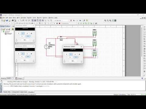 RC Circuit drawn in Multisim bangla.
