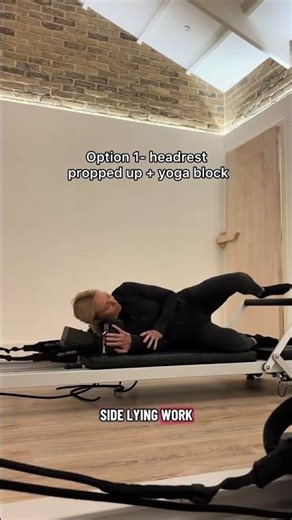 Reformer Pilates Side Lying TIPS #pilateshome #reformerworkout #reformertips #sidelyingpilates