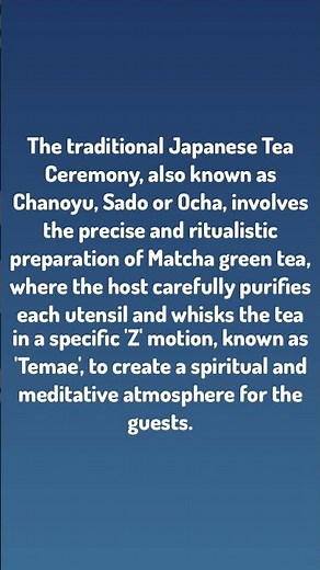 Japan Facts / The traditional Japanese Tea Ceremony, also known as...