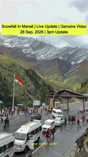 Live Snowfall In Manali Latest Update 28 Sep #Manali #snowfall #weather #manalisnowfall #rohtang