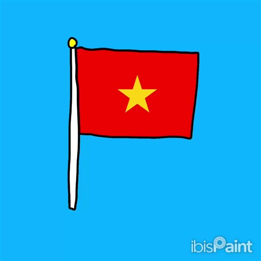 The flag on Vietnam speedpaint #ibispaintx #vietnam