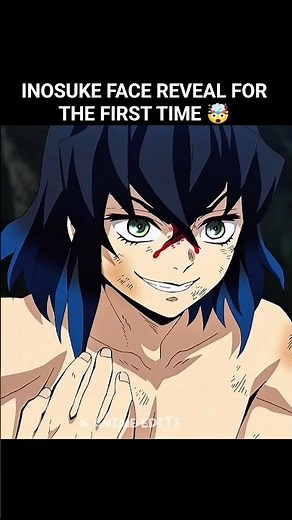 Inosuke face revealed 🤯 #demonslayer #inosuke #shorts