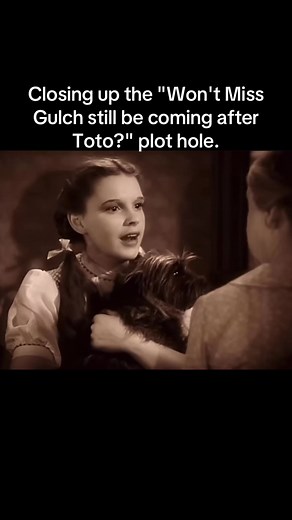 When Dorothy wakes up back in Kansas, and it turns out Oz was all a dream, doesn't that mean Miss Gulch is still out there, wanting to take Toto to the sheriff to be destroyed? This always bothered me, so I like to imagine this is how it was solved. #wizardofoz #thewizardofoz #judygarland #oz #fyp #wicked @The Oz Vlog
