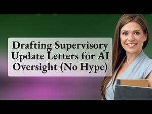 Drafting Supervisory Update Letters for AI Oversight (No Hype)