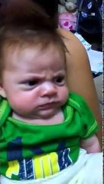 Funny angry baby