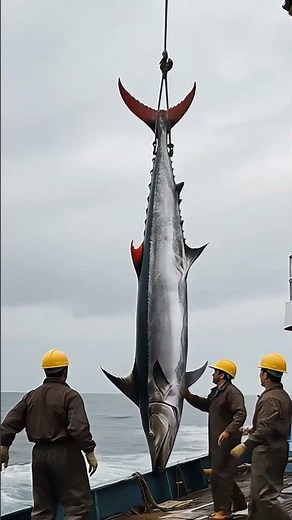 Massive Marlin Caught at Sea: Record-Breaking Giant! 🐟⚓