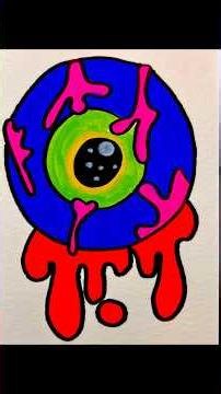 Monster Eye Drawing 👁️✨ #drawing #asmr #relaxing #satisfying #spooky