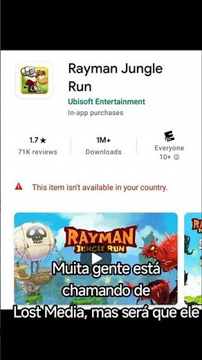 Rayman Jungle Run: The game that DISAPPEARED from stores! 😱📱
