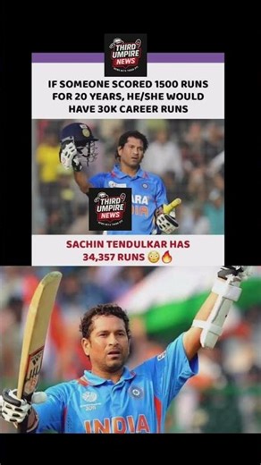 Unbelievable! Sachin Tendulkar’s Record 34,357 Runs – Beyond Imagination of Any Cricketer!