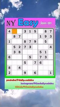 The New York Times Daily #Sudoku 2026-01-01 Easy #puzzle #games #education #braingames
