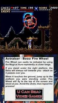 U Can Beat Video Games - Actraiser - Boss: Fire Wheel