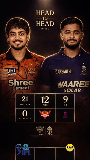 🔥 SRH vs RR Head to Head in IPL | 21 Matches, Who Dominates? | IPL 2026