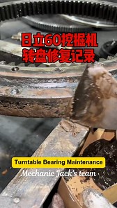 76K views · 434 reactions | Turntable Bearing Maintenance #mechanicjack #bearing #excavator #turntable | Mechanic Jack's team | Facebook