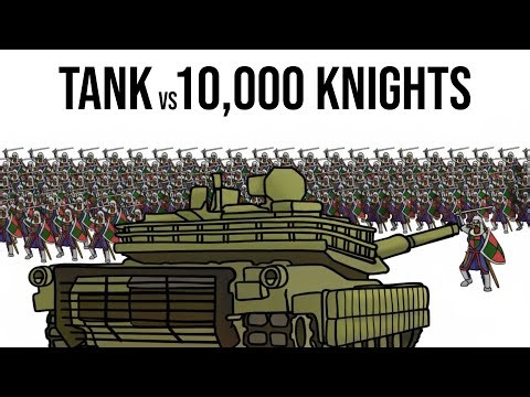 Could One Modern latest Tank Defeat 10,000 Medieval Knights?