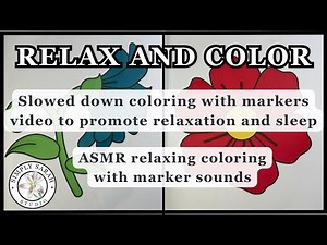 Coloring video for relaxation | ASMR coloring book with markers | ASMR sounds for sleep 😴😊