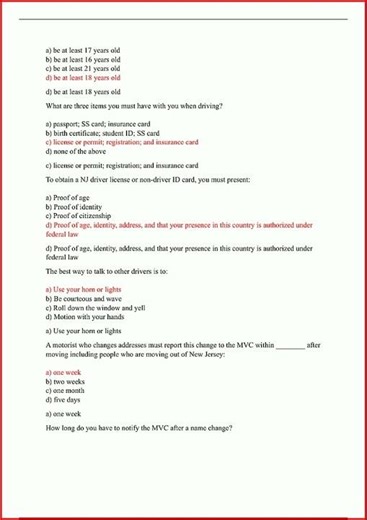 Nj Dmv Permit Test 2 Actual Currently Testing Versions With video