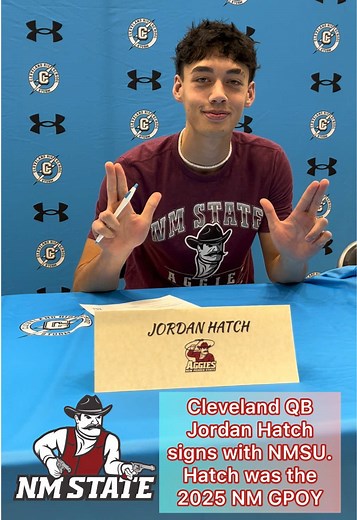 Cleveland QB Jordan Hatch Signs with NMSU