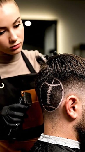 Football Hair Art 🏈✂️ | Real Swiss Barber Skills