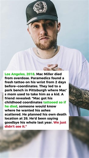 What Nurses Found Tattooed on Mac Miller's Wrist After Overdose Is Haunting 💔 #shorts