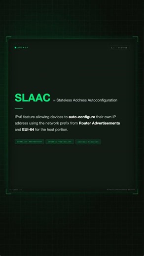SLAAC: Stateless Address Autoconfiguration #Shorts