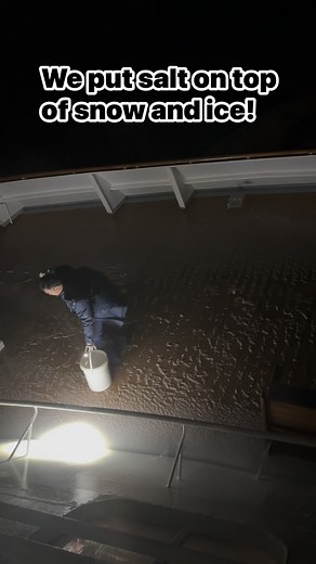 2.1K views · 21 reactions | 1. Lowering the freezing point: Salt dissolves into the water molecules, making it harder for them to form ice crystals. 2. Melting existing ice: The salt helps break the bond between the ice and the surface, making it easier to remove. #snow #ice #fyp #norway @highlight | George Franco Cuyos | Facebook