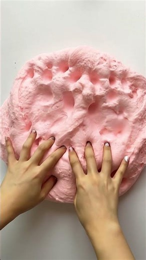 Extremely Satisfying Pink Butter Slime ASMR 🤤💖 #asmr #slime #shorts #satisfying #relaxing