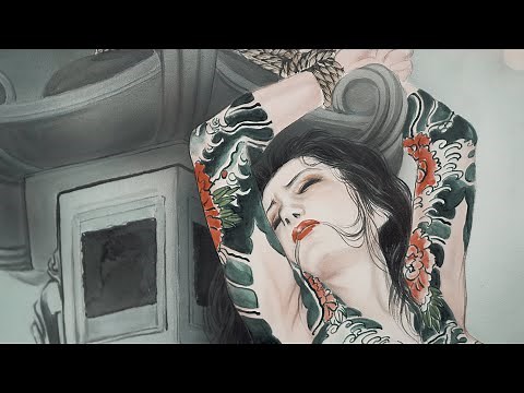 【刺青 美人】日本画家 小妻容子 小妻要 画伯 追悼原画展2022_大阪/初代彫蓮 肌絵/Live Body Paint_3