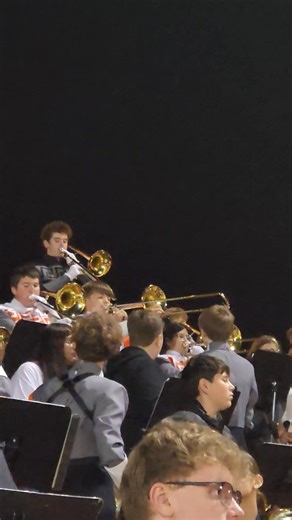 If you come to a Sprague football game, you'll be treated to more than just your standard pep tunes. Here's our trombone section having a little fun in the back row! | Sprague High School Band