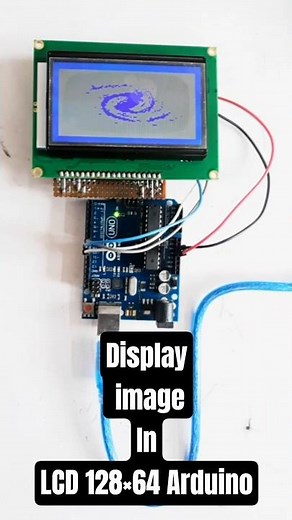 #Shorts-How to display image on Graphics LCD 128*64 using Arduino UNO ?