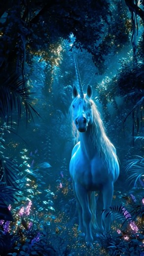 Unicorn in Mystical Forest 🦄🦄🌿🌳 #shorts