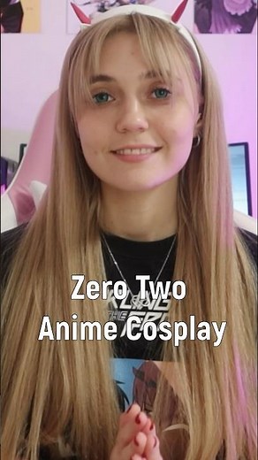 Zero Two Anime Cosplay Try-On #animecosplay #cosplay #zerotwo #cosplaycostume