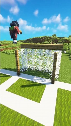 Minecraft Working Football Court⚽ #shorts