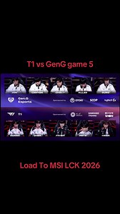T1 vs GenG Game 5 Highlights — Load to MSI LCK 2026