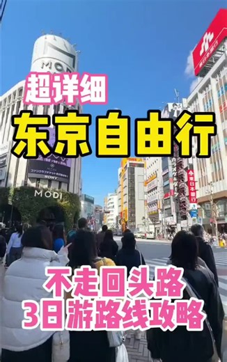 超详细的东京三日游攻略视频