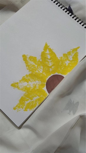 sunflower using leafs 🌻 #art #youtubeshorts #shorts #trending #ishqave