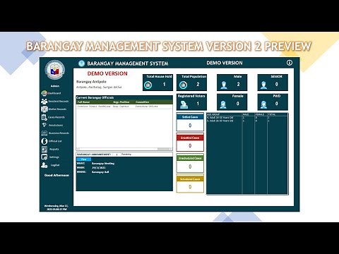 Ms Access: How to use Barangay Management System version 2 Preview