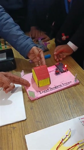 Laser Security System model#science working model#education#scienceexperiment @soni_science_hub