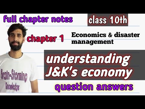 understanding j and k economy class 10th economics question answers chapter 1 notes #jkbose ecomony