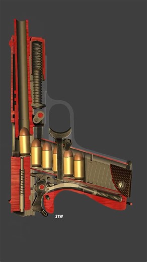 colt 1911 pistol working system 😱 #viral #3dfire