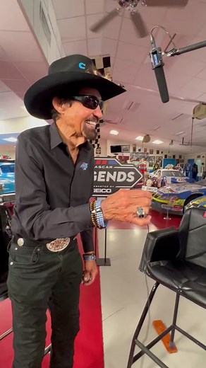 Richard Petty loves our mini mic. 😂 #NASCAR