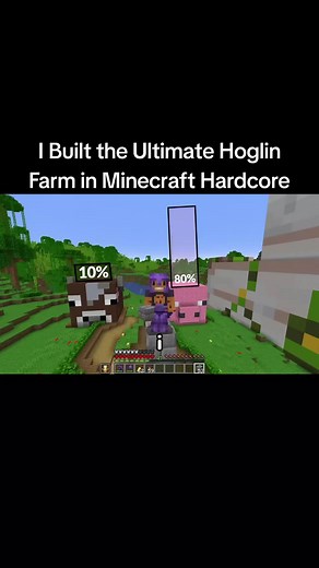 Ultimate Hoglin Farm Build in Minecraft Hardcore