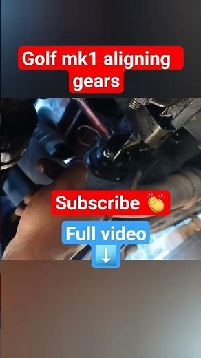Gear alignment golf mk1. what they don't tell you