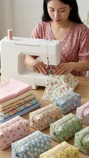 Handmade Fabric Makeup Bag Sewing Tutorial