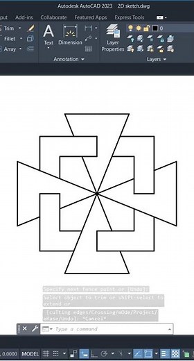 AutoCAD 2D Practice Drawing | AutoCAD Exercise drawing #autocad2026 #2ddrawing #design