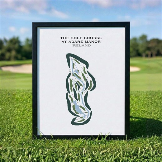 The Golf Course at Adare Manor, Ireland | Golf Course Map, Golf Map, Golfer Gift for Him, Scorecard, Golfer Boyfriend Gift, Art Print Decor - Etsy UK