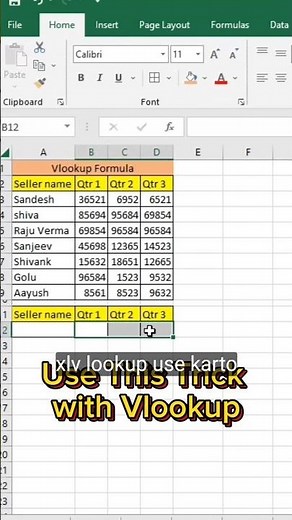 How to Use VLOOKUP Formula in Excel