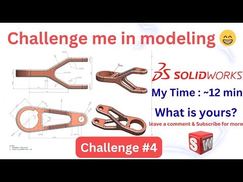SOLIDWORKS Modeling Challenge – Can You Beat My Time? | Super Engineer || Ex 4